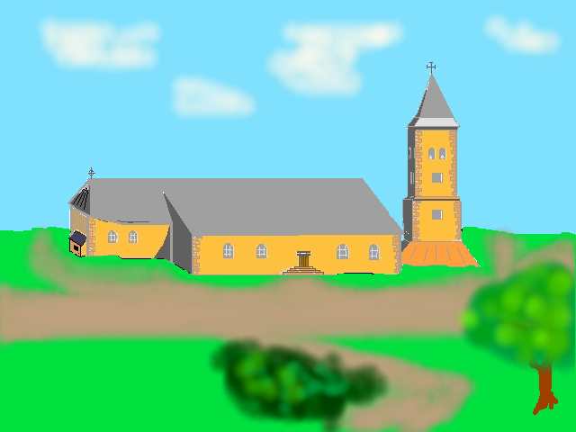 L'�glise d'INSMING en 1750